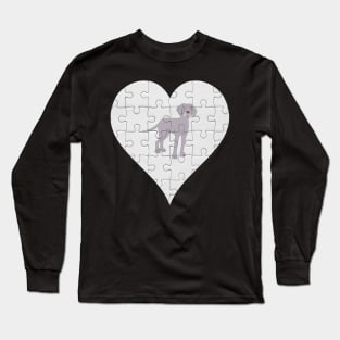 Weimaraner Heart Jigsaw Pieces Design - Gift for Weimaraner Lovers Long Sleeve T-Shirt